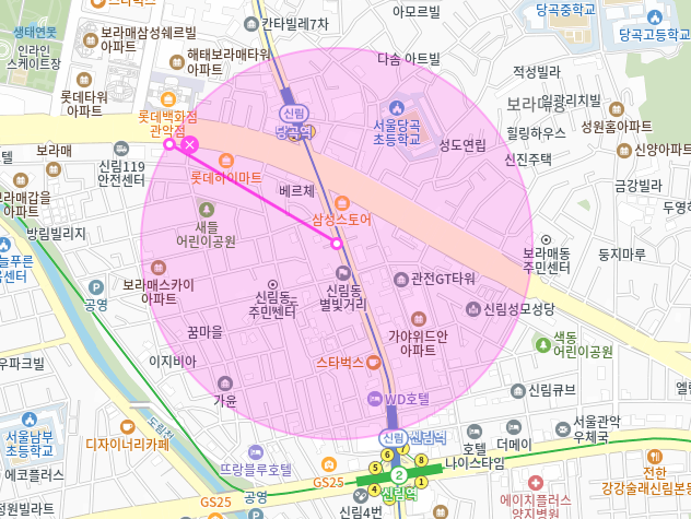 당곡역 월주차_당곡 초등학교, 롯데백화점 인근 주차장