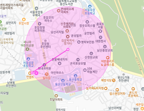 후암동 월주차_용산 공원, 용산 중학교 근처 주차장