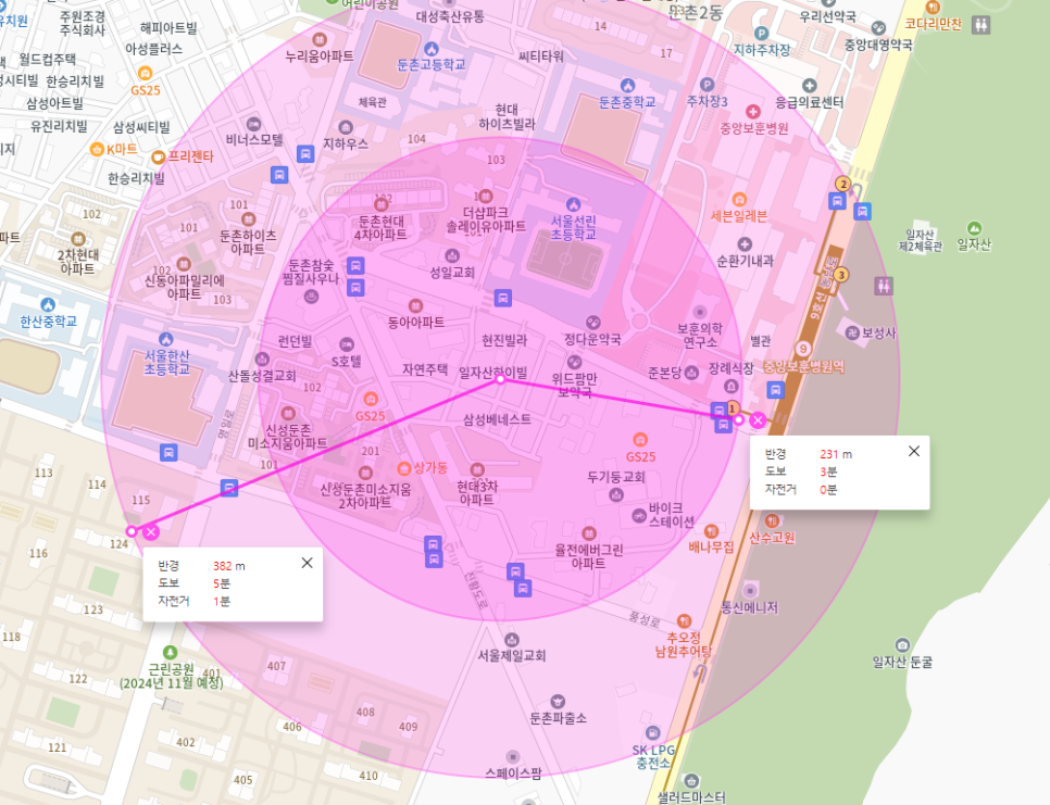 둔촌동 월주차, 중앙보훈병원 근처 주차장