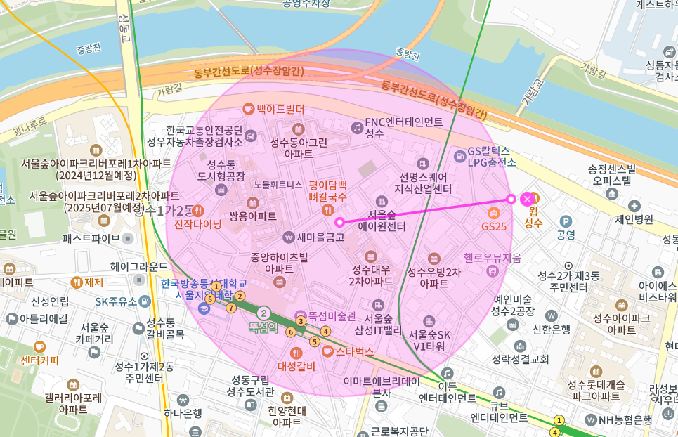 뚝섬역 월주차 _ 지하철 3번, 4번 출구와 가까운 주차장입니다.