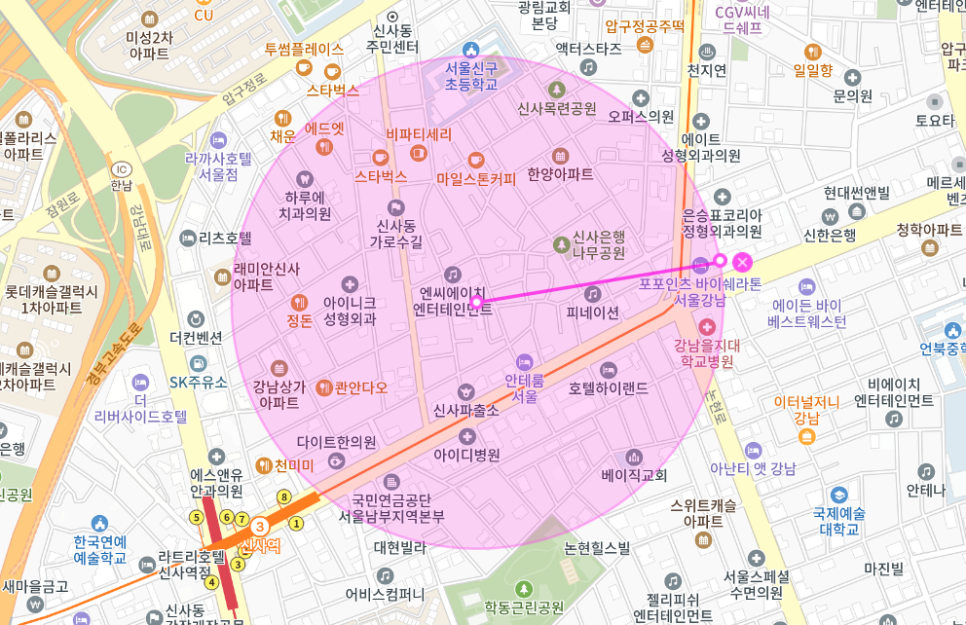 신사동 월주차 _ 신사 숙녀들 분들이 많은 신사동에 24시간 사용 가능한 주차장