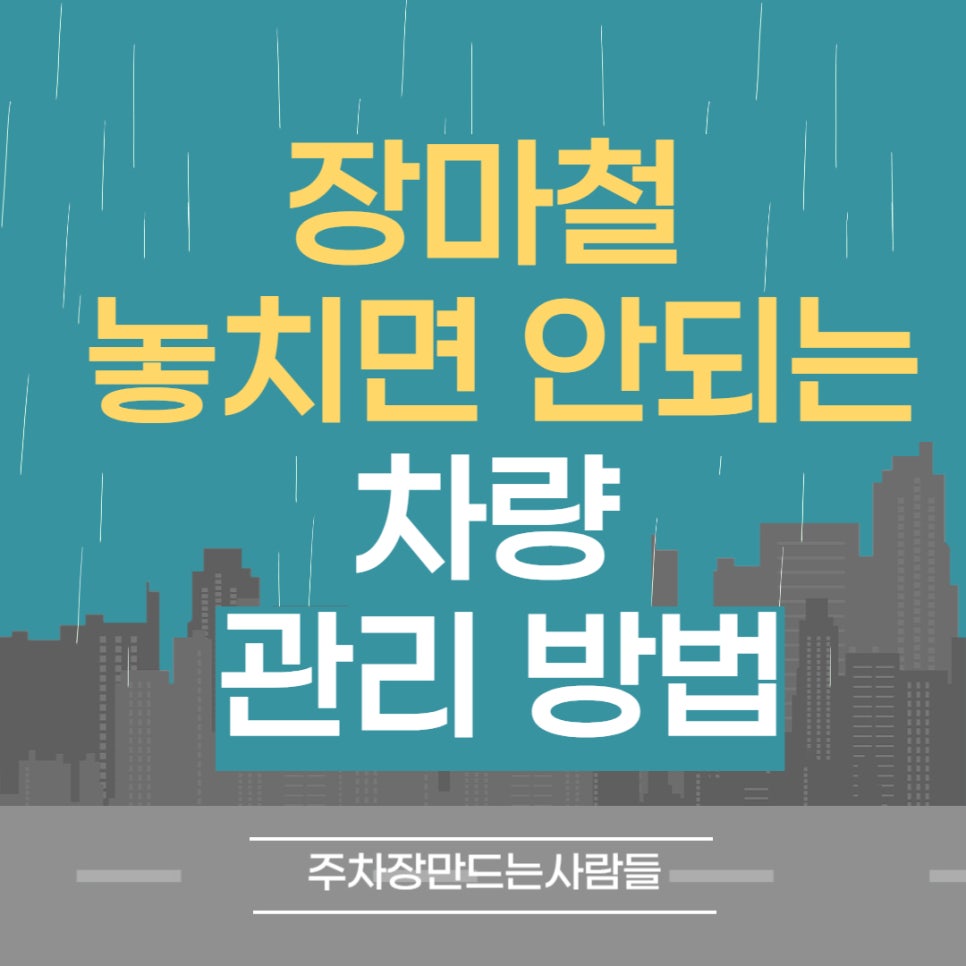 장마철 차량 관리 방법 6가지! 대표 이미지