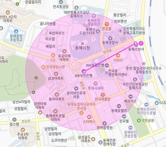 동해시 월주차_천곡동 KB국민은행 동해 지점 Tmap 제휴 월주차장