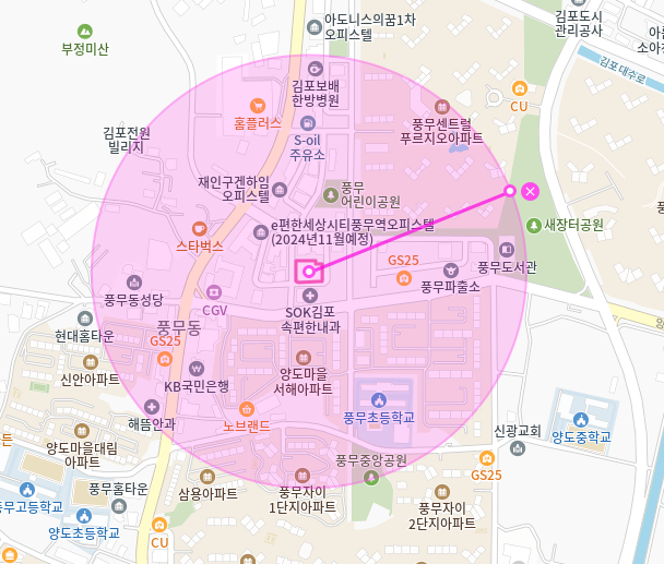풍무동 월주차_풍무역 인근 풍무동T타워 제휴 월주차장