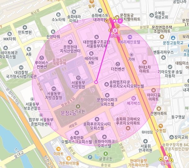 문정 월주차_문정역, 서울동부지방법원 인근 단일 주차장