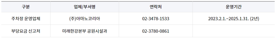 반포 한강 공원 공영주차장 _ 이용 요금 및 위치 정보