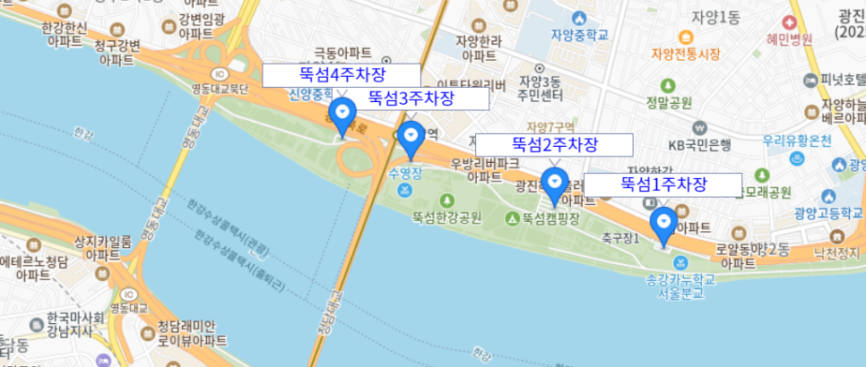 뚝섬 공영주차장 _ 위치 및 이용 정보