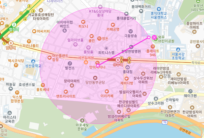 상수역 월주차 _ 상수역 4번 출구 1분 걸리는 주차장