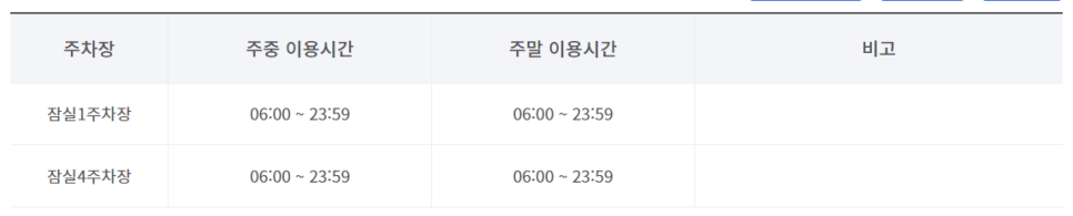 잠실 공영주차장 _ 위치 및 이용 정보