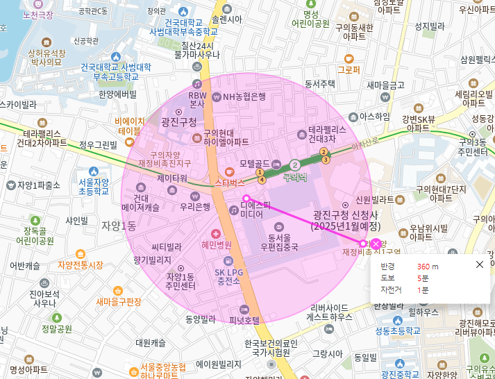 자양동 월주차 _ 구의역 도보 2분 거리, 최고의 역세권 주차장