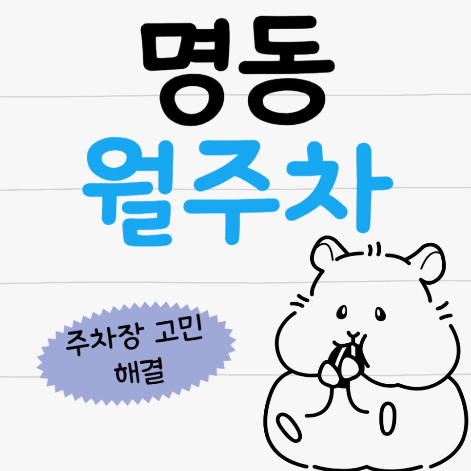 명동 월주차 _ 명동역 인근 주차장 찾으시는 분들을 위해 준비한 맞춤형 주차장입니다!
