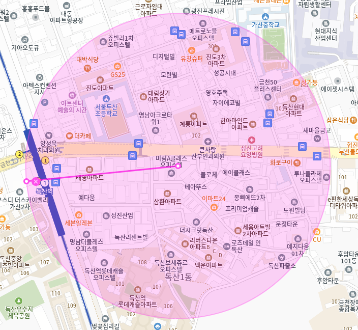 독산동 월주차 / 독산역 1번출구 도보 3분
