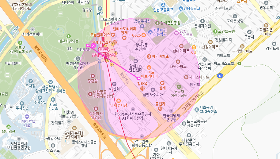 양재동 월주차 _ 양재시민의숲역과 가까운 주차장