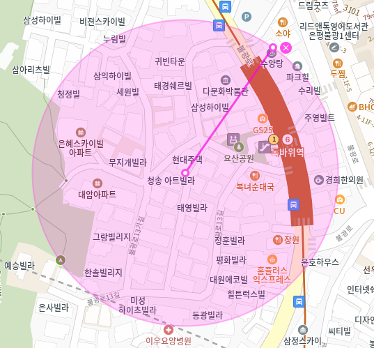 독바위역 월주차 / 독바위역 도보 1분 단일주차, 지정석 역세권