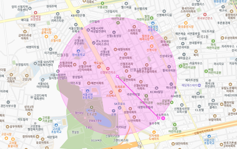 신월동 월주차_ 서서울호수공원 인근 주차장