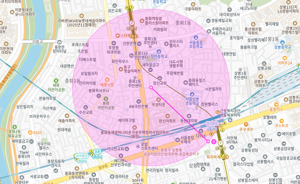 중화역 월주차_ 장안중학교 인근 주차장
