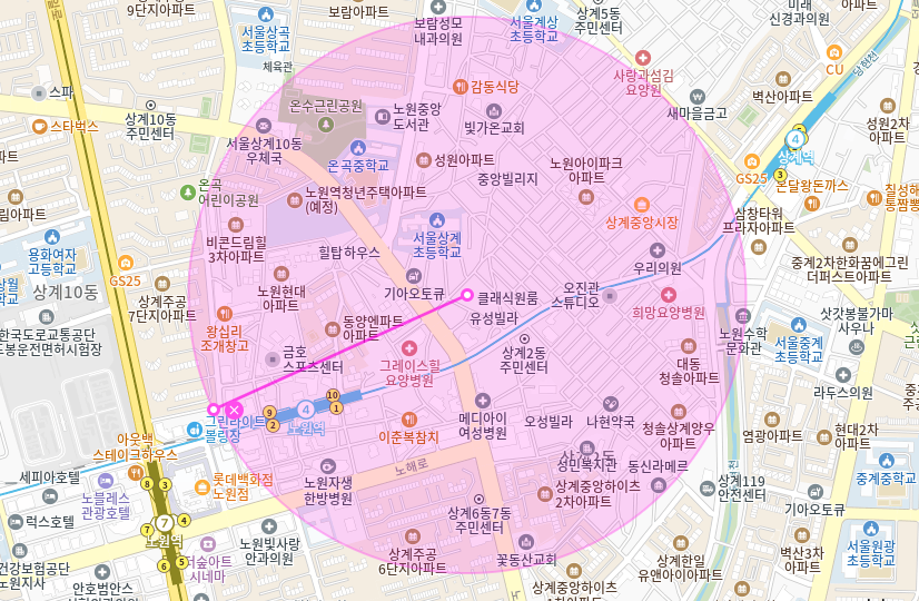 노원역 월주차_10번출구 도보 4분거리 월주차장