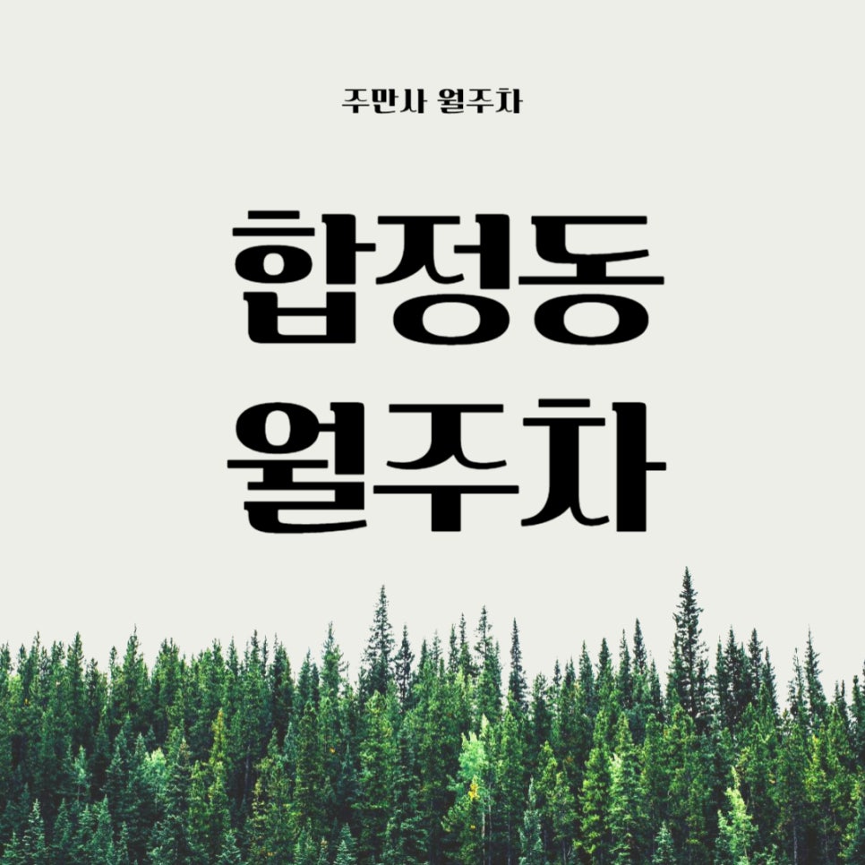 합정동 월주차 _ 합정역/양화대교와 매우 가까운 주차장 대표 이미지
