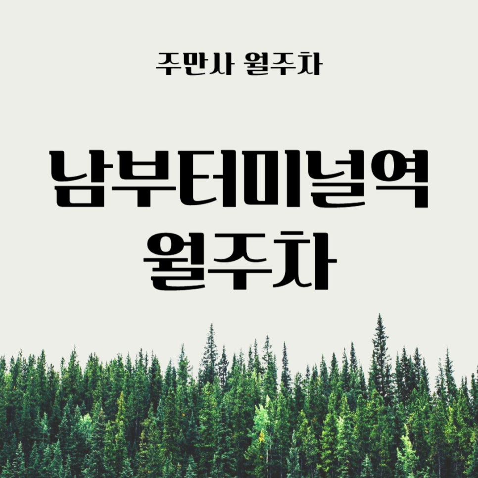 남부터미널역 월주차 _ 터미널 바로 옆에 주차하기 편한 주차장