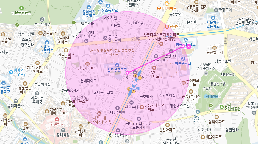 쌍문역 월주차 _ 4번 출구 인근 24시간 사용 가능한 주차장