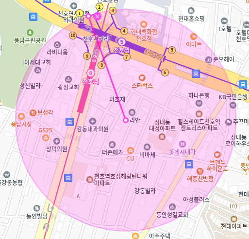 천호역 월주차 / 천호 8번출구 도보1분, 역세권, 기계식