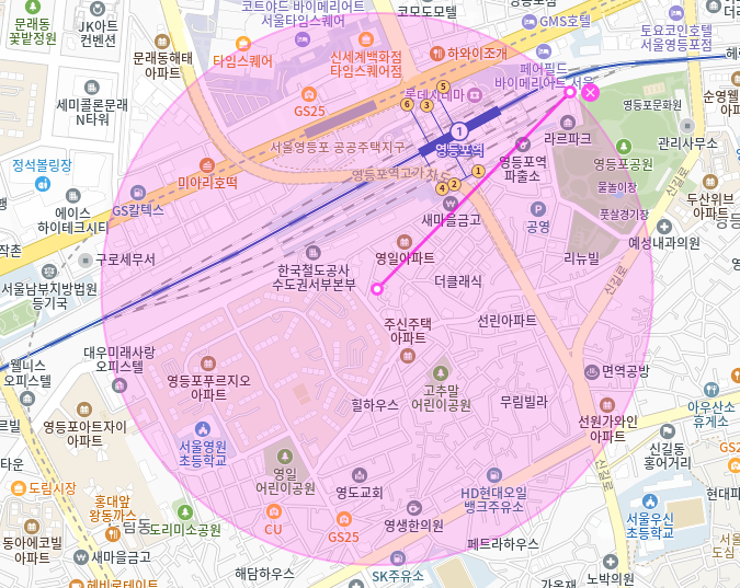 영등포동 월주차_영등포역 4번출구 도보 3분/전일제/자주식/단일주차장