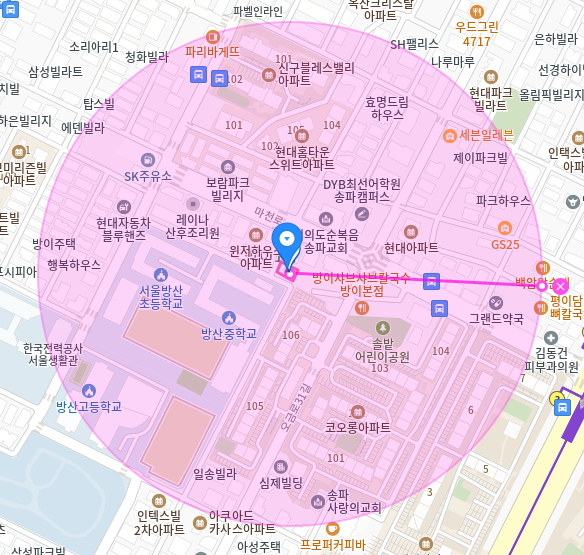 방이동 월주차_방이역 도보 7분 거리 자주식 단일 주차