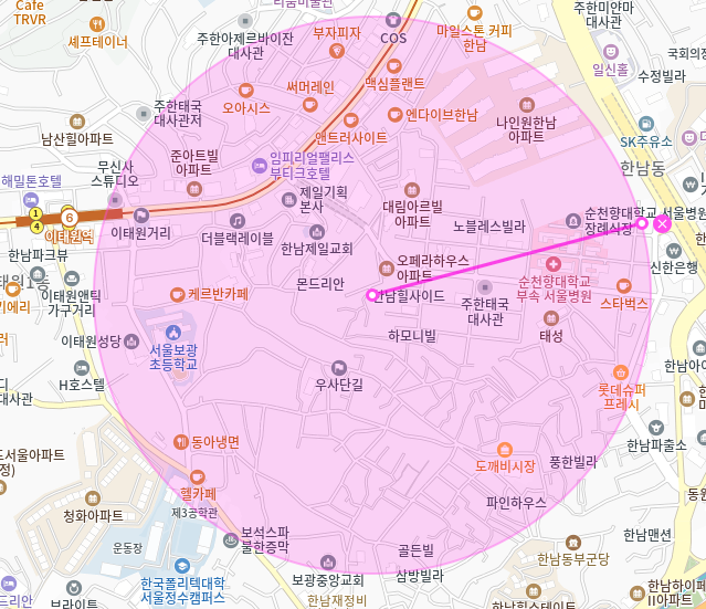 한남동 월주차_서울보광초 인근 전일24시 주차장 가져가세요