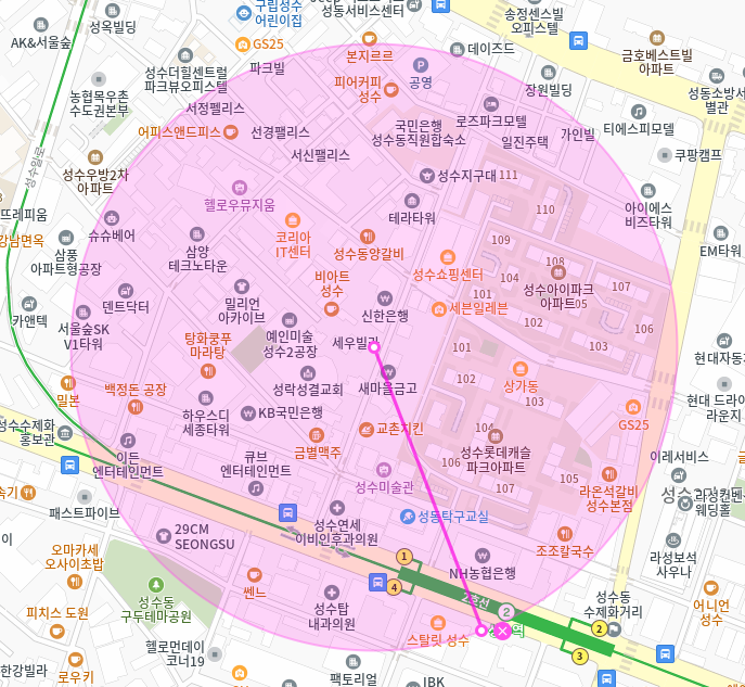 성수동 월주차 / 성수역 1번출구 도보4분, 신규 단일주차장