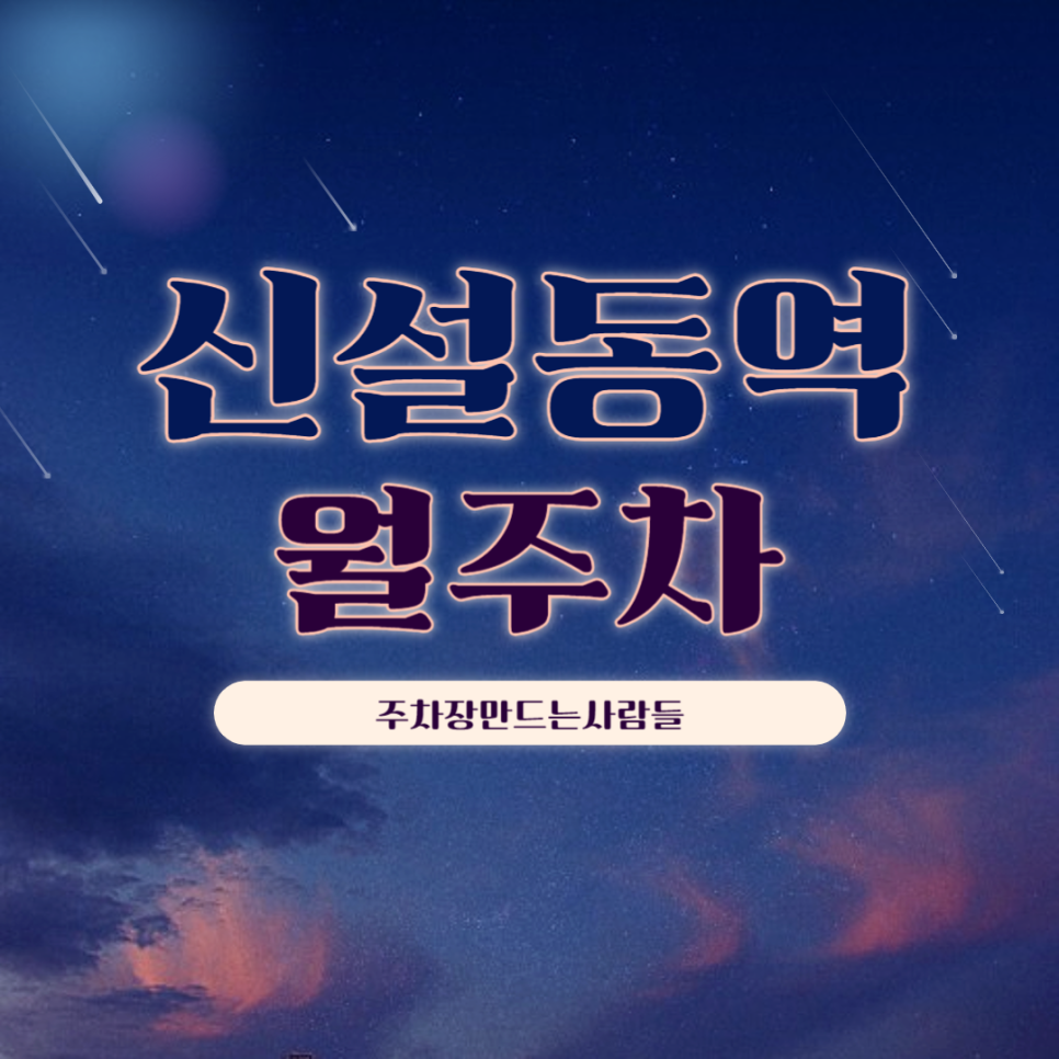신설동역 월주차_역에서 도보 1분 초역세권, 전일 24시, 자주식 주차장 대표 이미지