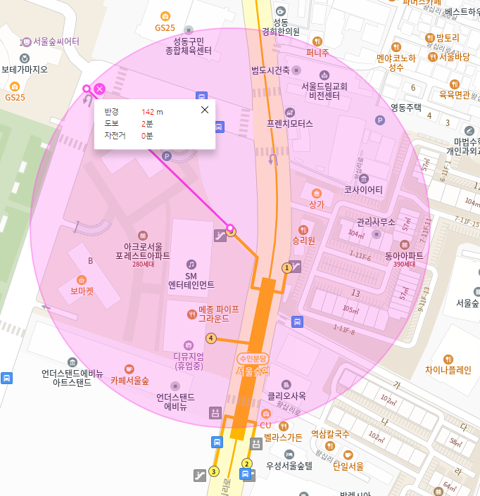 서울숲역 월주차_역에서 도보 2분 역세, 평일 전용, 자주식