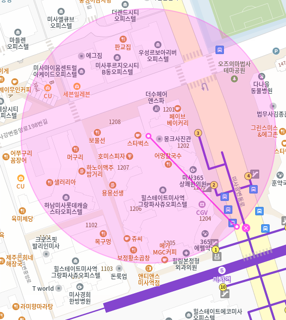 하남시 월주차_미사역 도보 8분 거리 단일주차