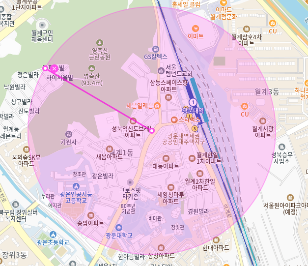 광운대역 월주차_2번출구 인근 24시 주차장 확인해보세요