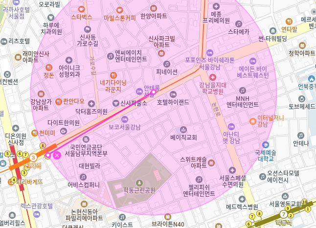 신사역 월주차_역 도보 7분 거리 강남 논현 출퇴근 전용 기계식 주차장