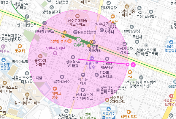성수 월주차/초인기 단일주차 마감임박/성수역 3번출구 역세권
