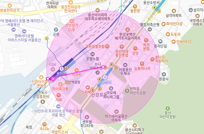 용산구 월주차_전일 24시 인기주차장_용산역 2번출구 도보 3분거리
