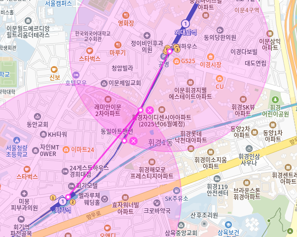[신규] 이문동 월주차_외대앞역 회기역 사이 인기매물 24시 단독 주차장
