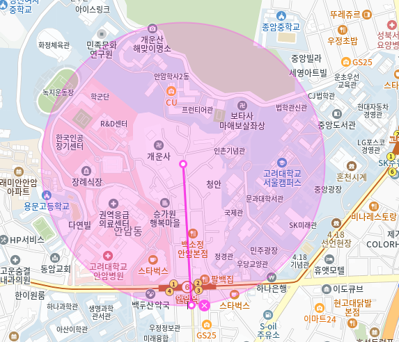 암암동 월주차 안암역 인근 가성비 주차장 바로 예약하기(클릭)