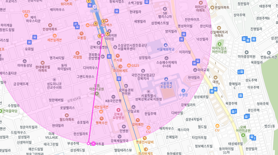 [신규] 미아역 월주차_5번 출구 도보 6분 거리 단독 주차장