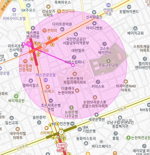 신사역 월주차 학동근린공원 근처 역세권 주차장 "주만사 단독"