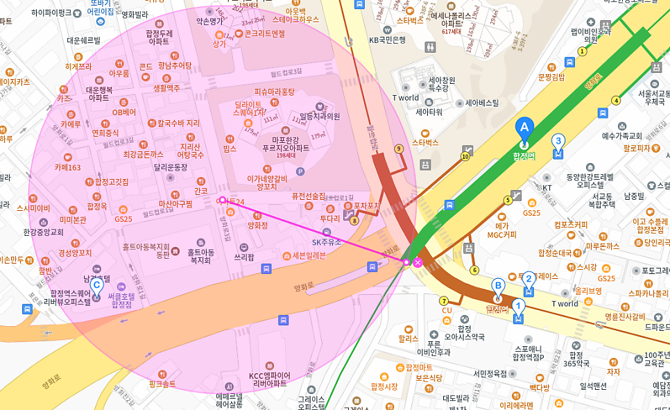 합정역 월주차_편리한 8번 출구 인근 주차장 안내해드려요