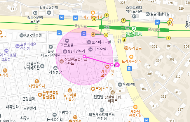 잠실본동 월주차_잠실새내역 도보 1분 거리 이내에 있는 24시간 월주차장