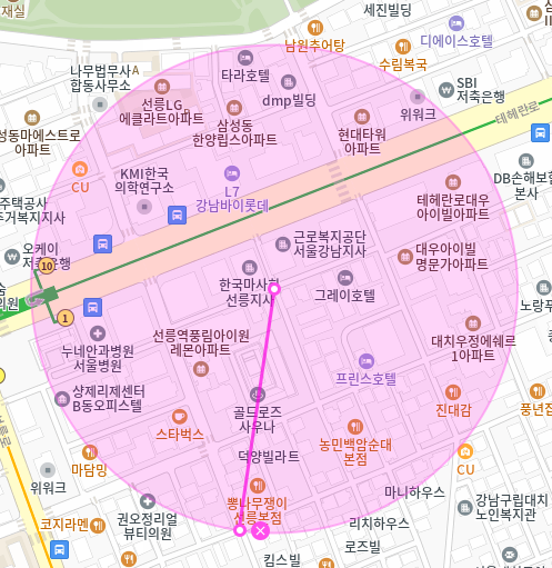 강남구 월주차_선릉역과 신궁동감자탕 사이의 주차장을 추천합니다.