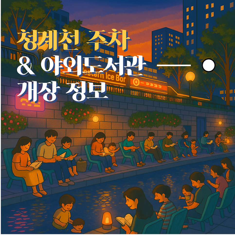청계천 주차장 2025 야외도서관 개장 일정, 위치, 청계천 산책 코스 광교사거리 청계광장 근처 저렴한 주차장 추천까지! 대표 이미지