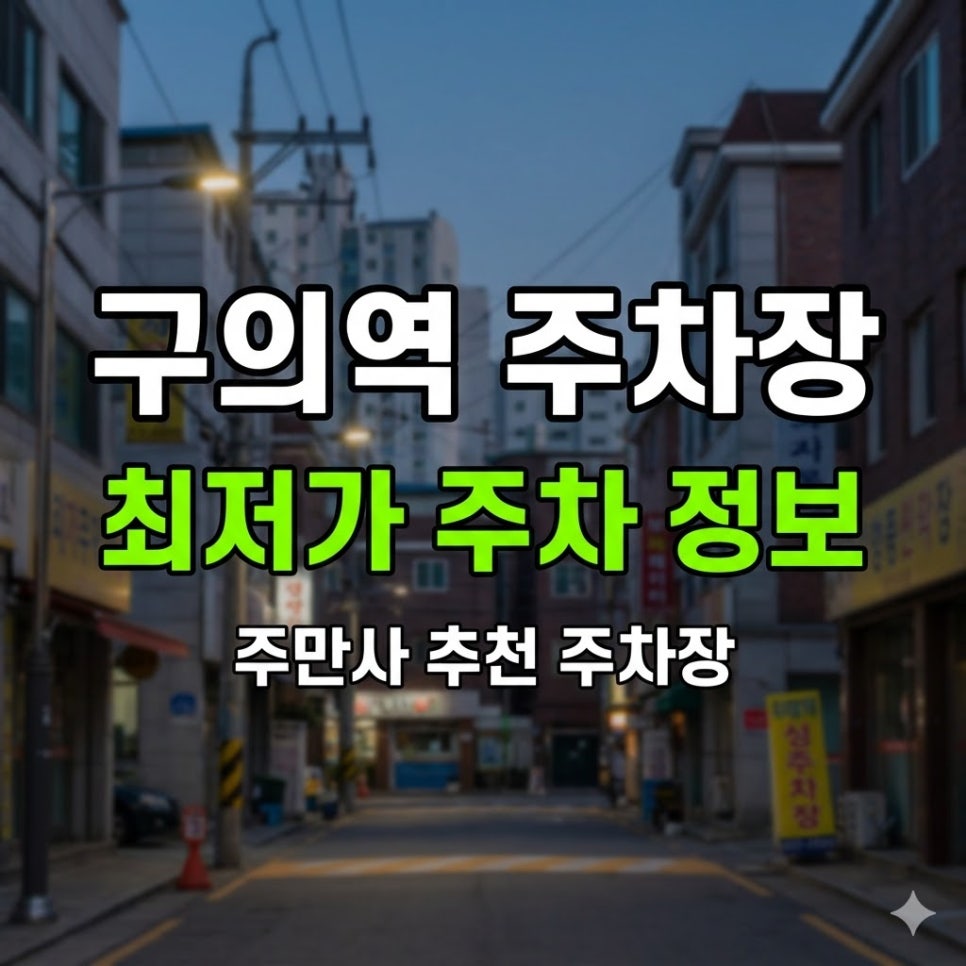 구의역 주차장 | 자양동·구의 24시간 당일권·심야권 위치·요금 총정리 대표 이미지