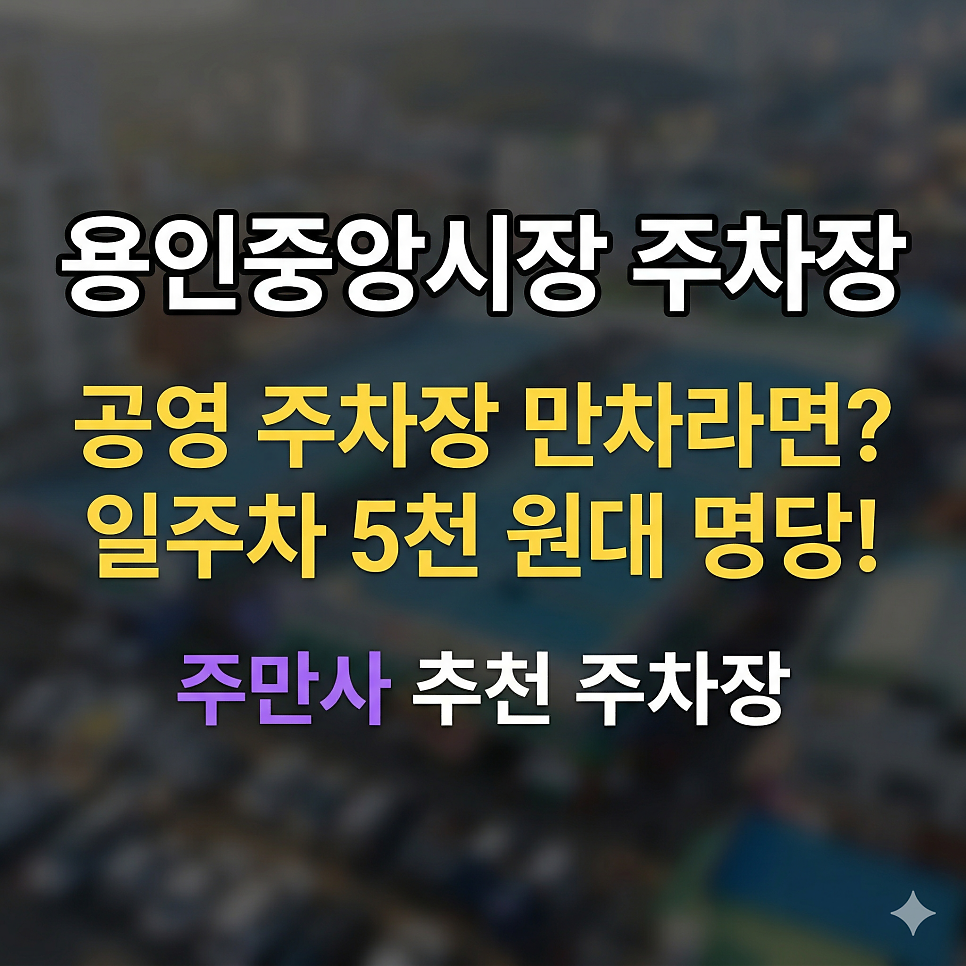 용인중앙시장 공영 주차장 vs 사설 일주차 비교! 장시간 주차 시 어디가 더 저렴할까? 대표 이미지