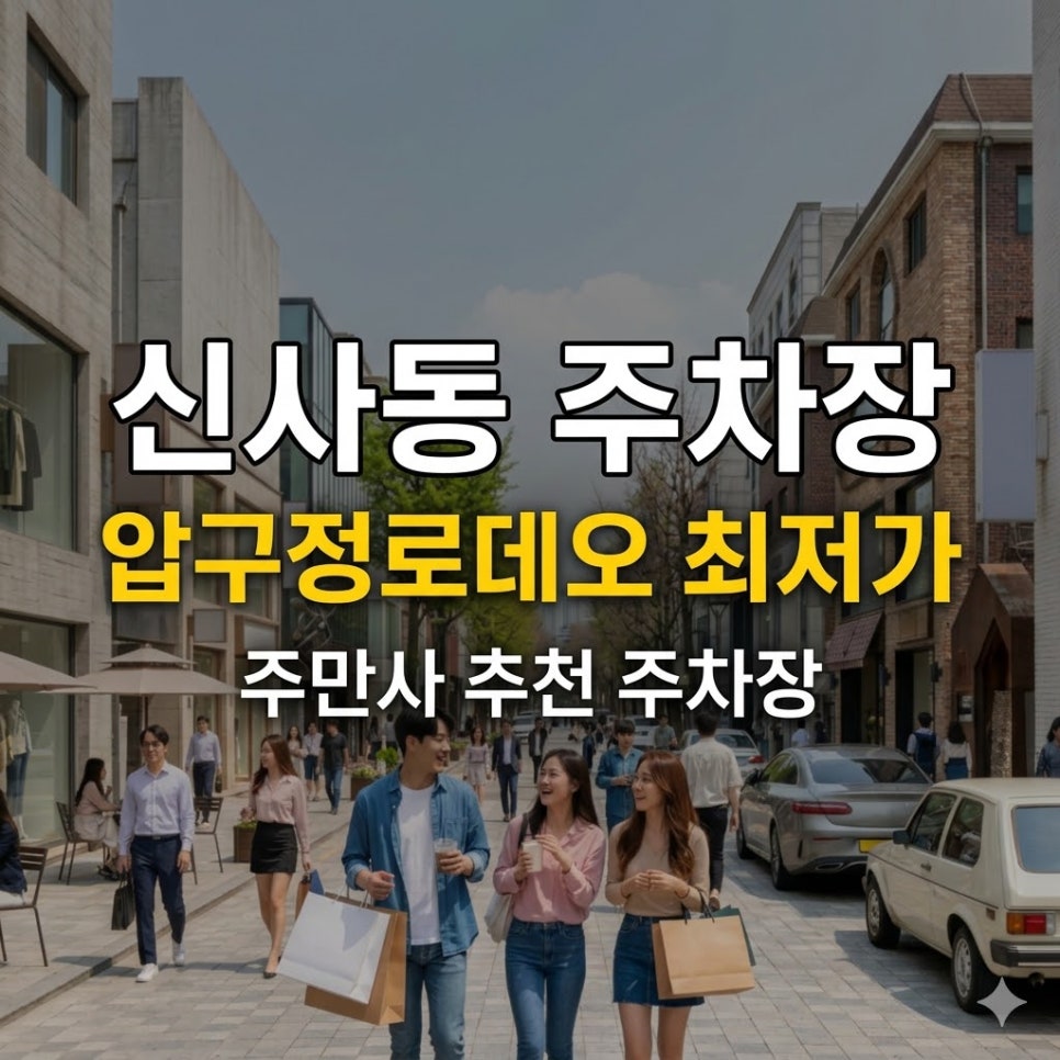 신사동 주차장 위치·요금 총정리 | 압구정로데오 1시간 6,000원부터 대표 이미지