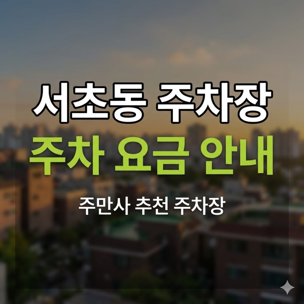 서초동 주차장 위치·요금 정리 | 심야권 8,900원·토일 당일권 15,000원, 서초역 방문 전 필수 체크 대표 이미지