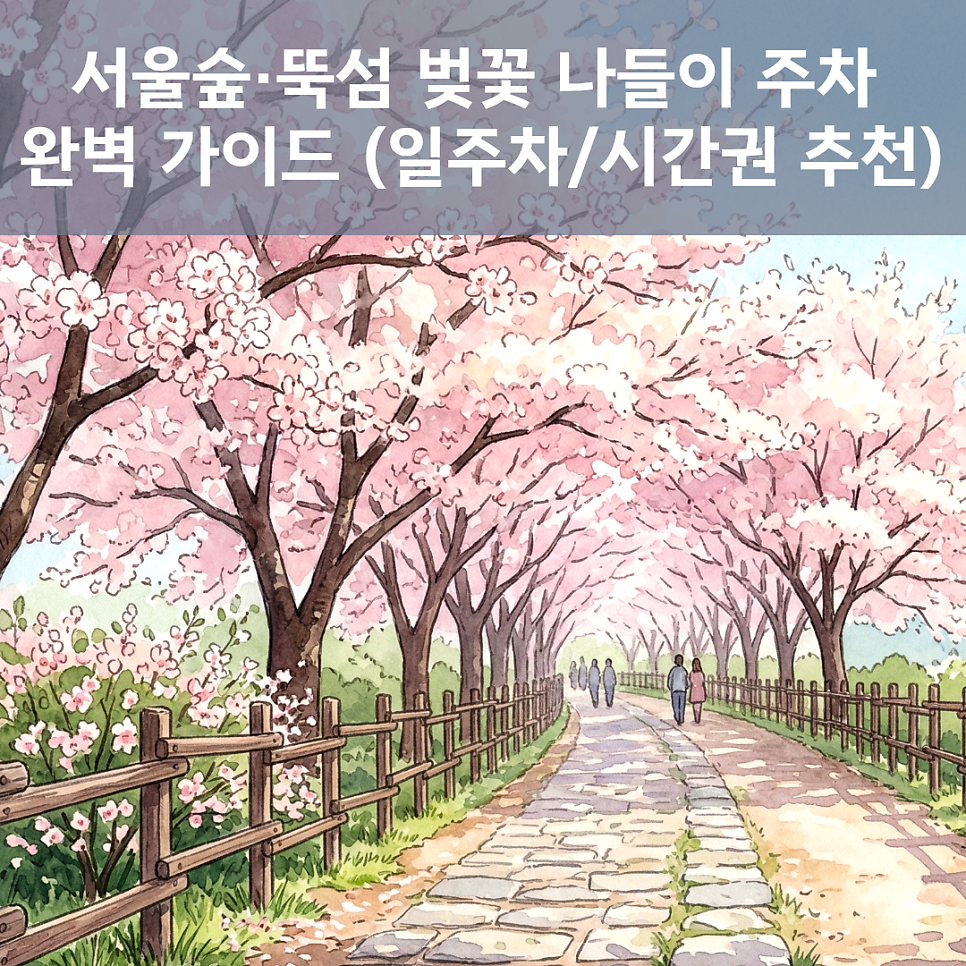 서울숲·뚝섬 벚꽃 나들이 주차 완벽 가이드 (일주차/시간권 추천)