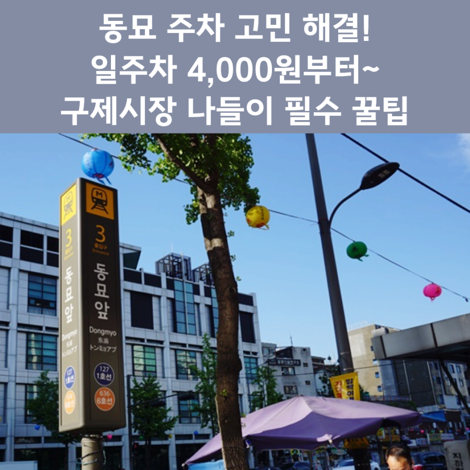 동묘 주차장 완벽 정리 | 구제시장·동대문 나들이 '일주차 4천 원' 가성비 명당 5곳 대표 이미지